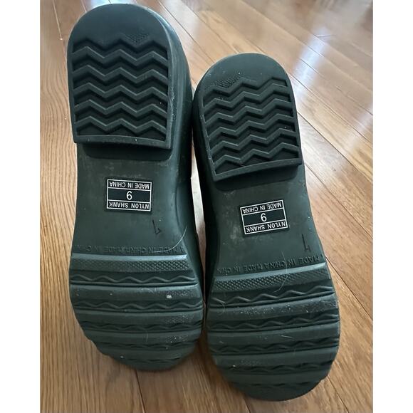 LL Bean Wellie Rubber Rain Boots Women's Size 9 Green Tall Muck Boot - Picture 10 of 10